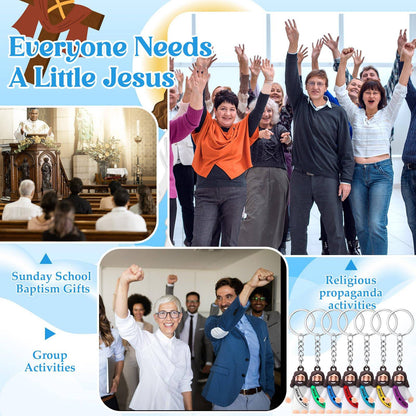 20-200PCS Little Jesus Figures Mini Jesus Figurines in Bulk Hide and Seek Religious Party Favor Sunday School Easter Egg Stuffer