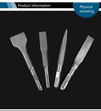 Conjunto de Formões de 250mm Haste SDS Plus Broca de Martelo Elétrico Formão de Ponta, Ranhura e Plano Ferramentas de Alvenaria para Parede de Concreto, Tijolo e Rocha