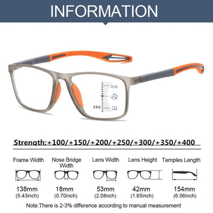 Soft Multifocal Progressive Reading Glasses TR90 Anti Blue Light Near Far Eyewear Men Women's Large Frame Farsight Eyeglasses ?