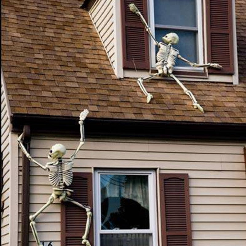 Happy Halloween Modeling Humanoid Skeleton Decorative Props Haunted House Home Bedroom Balcony Decoration Party DIY Supplies