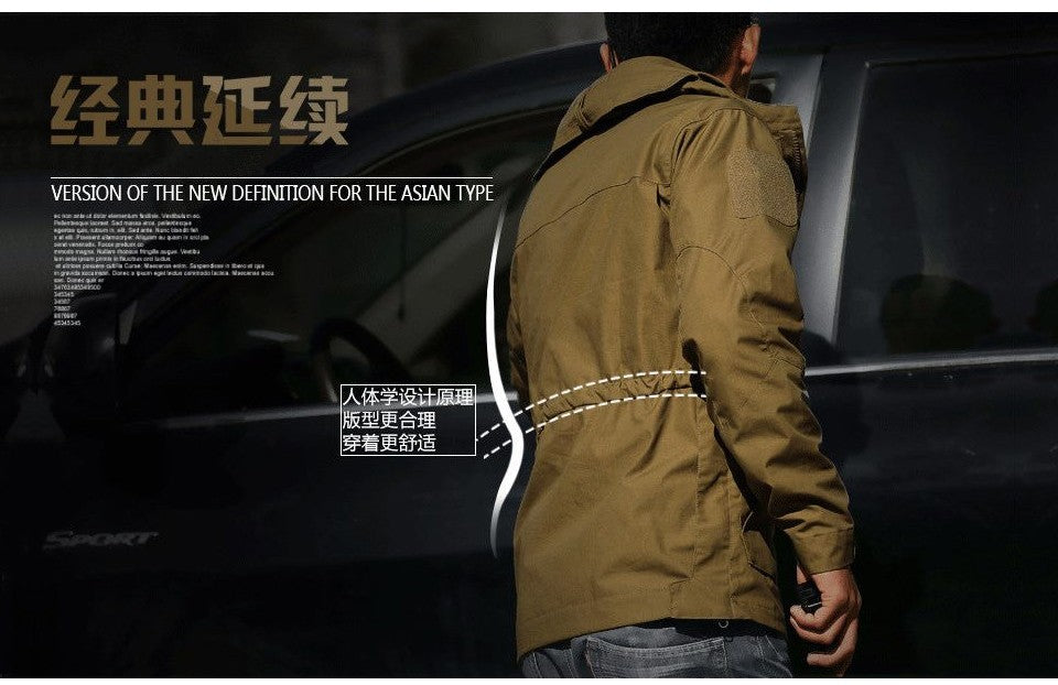 M65 UK US Army Clothes Casual Tactical Windbreaker Men Waterproof Flight Pilot Coat Hoodie Military Field Jacket Winter Autumn