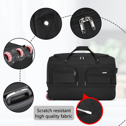 2025 Nova Moda Bolsa de Viagem Feminina Grande Capacidade Masculina Esporte Bolsa de Viagem Impermeável Bolsa com Rodas e Alça Bolsa de Viagem Sacola
