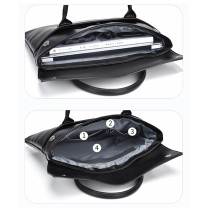 Large Capacity Laptop Bag - Stylish and durable briefcase with multiple compartments for daily essentials and laptop accessories