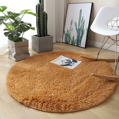 Fluffy Wool Rug Living Room Carpets Faux Fur Round Mat Kids Room Long Plush Rugs Home Bedroom Decor Shaggy Carpet