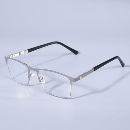 Anti Blue Light Men Reading Glasses Metal Full Frame Business Eyeglasses For Men Square Double Color Reading Eyewear +100+150