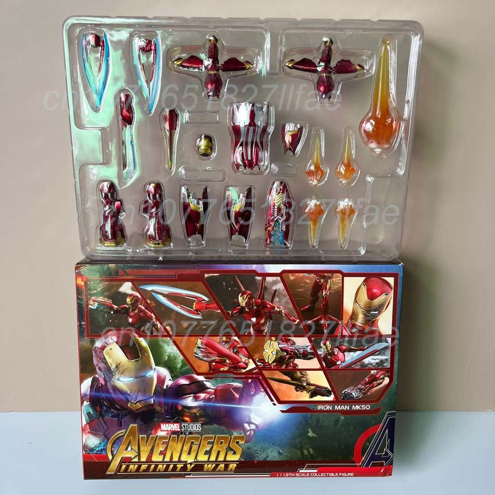 Iron Man Avengers MK85 Ironman MK50 Mark50 Nano Armor Luxury Set with Weapon Action Figure Model Toys Joint Movable Doll Gift ?