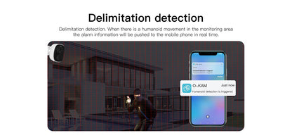 Câmera de vigilância WIFI 3MP Proteção de segurança Câmera IP externa Gravador de vídeo com visão noturna Smart Home Alimentado por bateria