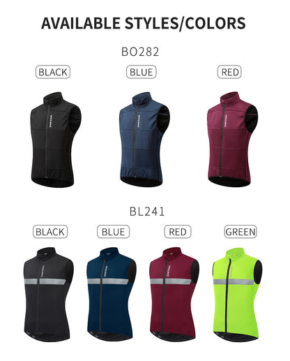 WOSAWE Cycling Jersey Set Winter Spring Vest Pants Sleeveless MTB Bicycle Clothing Warm Bike Jackets Thermal Fleece Suit