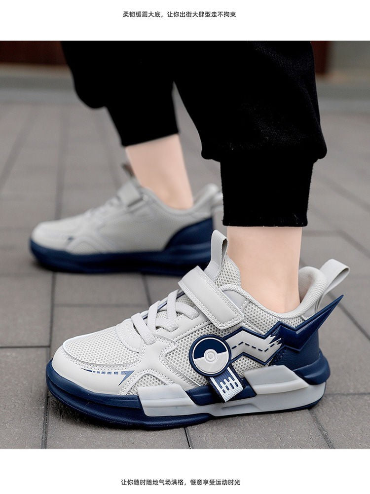 Pokemon Pikachu Children Sports Shoes Spring and autumn Fashion Anime Boy Sneakers Student Breathable Non-slip Running Shoe