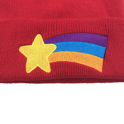 Disney Gravity Falls Same Unisex Knitting Rainbow Beanies Winter Men Women Keep Warm Windproof Ponytail Cold Hats Kids Xmas Gift