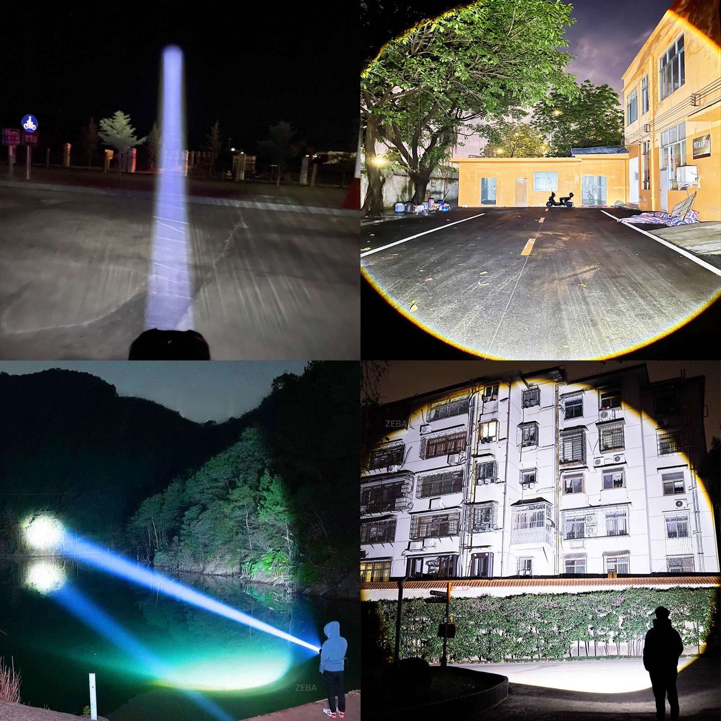 200000LM Most Powerful LED Flashlight Rechargeable High Power Flashlight Long Range Military Tactical Lantern Camp Outdoor Torch