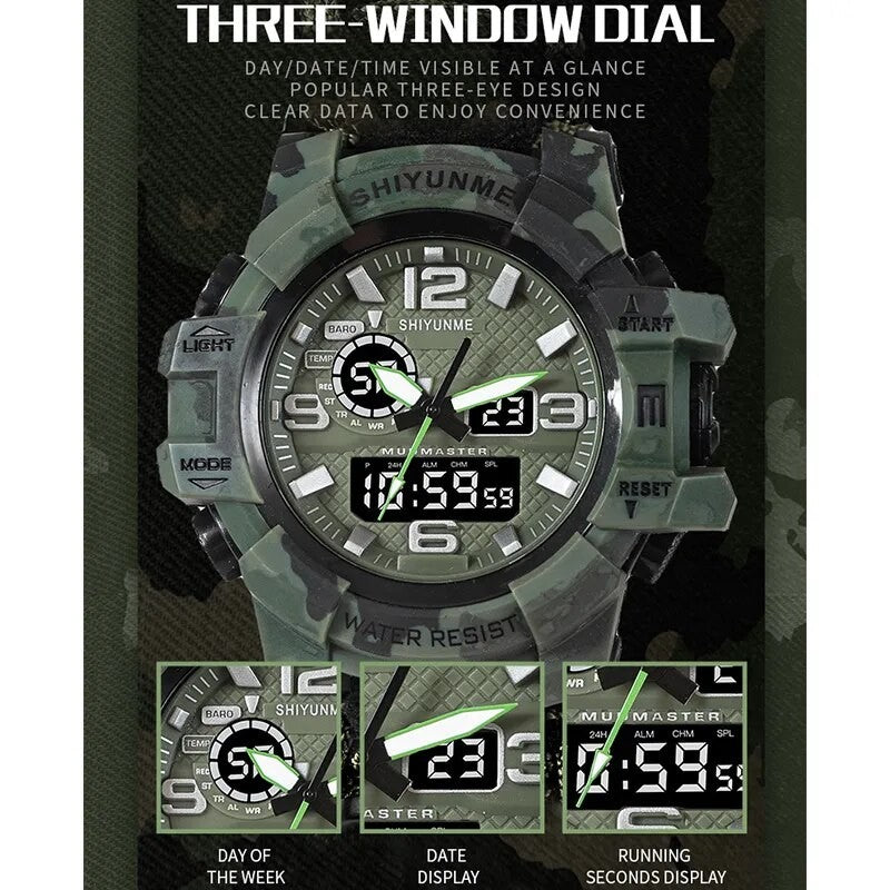 Outdoor Survival Watch Multifunctional Waterproof Military Tactical Paracord Watch Bracelet Camping Hiking Emergency Gear