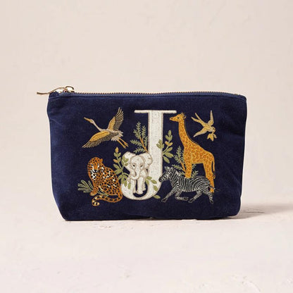 Fashionable Portable Makeup And Cosmetic Tool Storage Animal Pattern Printed Velvet Fabric Large Capacity Cosmetic Bag