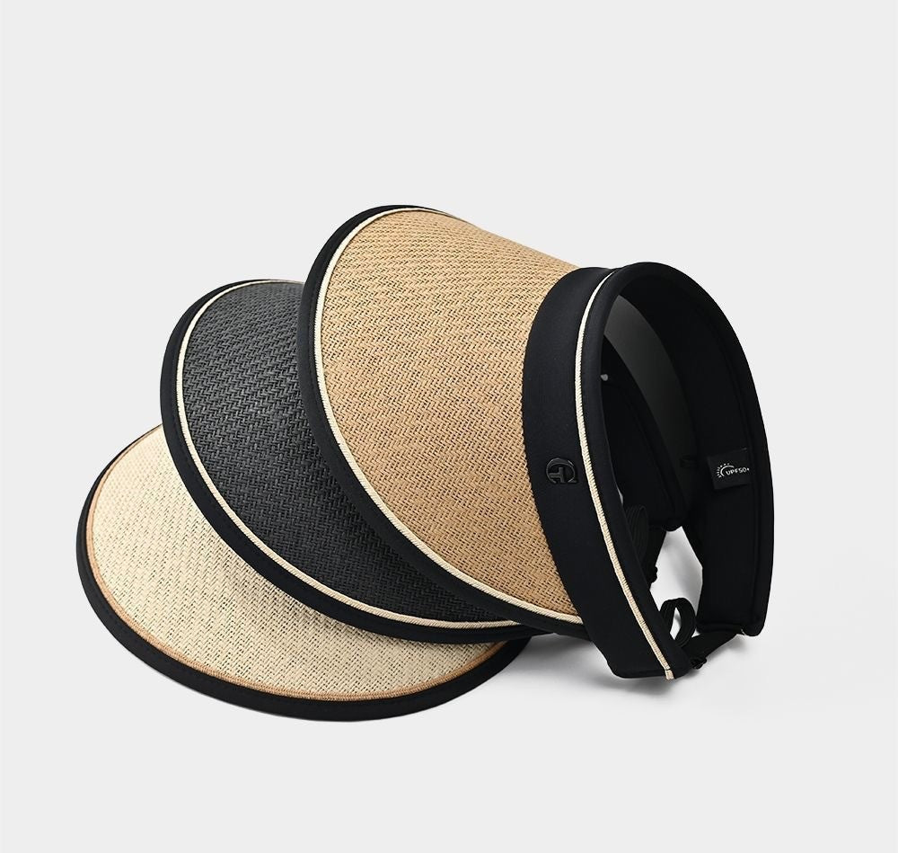 upf50+ Sunblock Sunshade New outdoor sun hat UV protection foreign air straw empty top hat