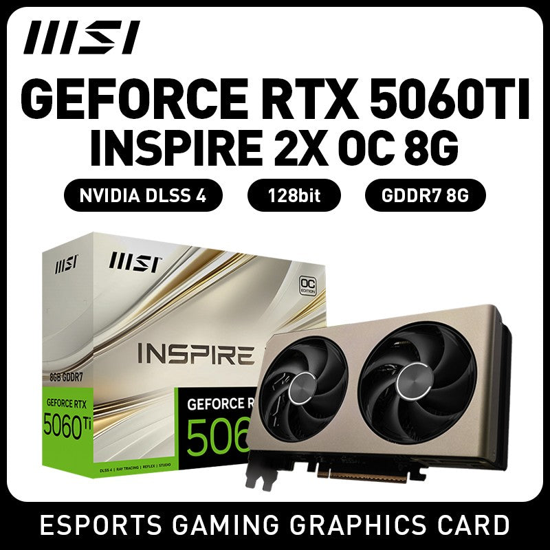MSI RTX5060Ti 16G INSPIRE 2X OC Gaming Graphics Card 5060ti rtx 5060 ti 256-bit GDDR7 Desktop placa de video Video Card