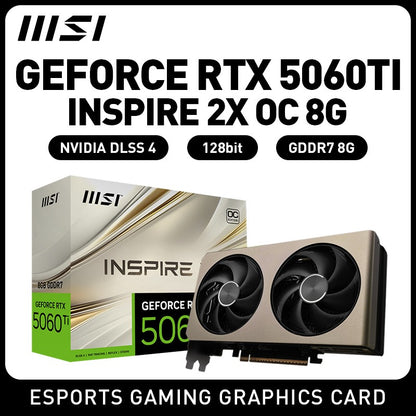 MSI RTX5060Ti 16G INSPIRE 2X OC Gaming Graphics Card 5060ti rtx 5060 ti 256-bit GDDR7 Desktop placa de video Video Card