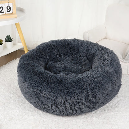 Cama para Cachorro, Donut Grande Redondo, Cesta Pelúcia de Inverno para Cães Médios, Acessórios, Casinha Fofa, Pequeno, Filhote, Animais de Estimação, Gato, Produtos