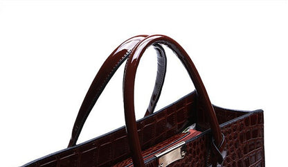 Luxury Handbags Alligator Designer PU Patent Leather Crossbody Bag For Women Tote Retro Ladies Messegner Shoulder Bag Bolsa