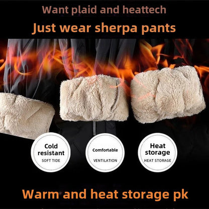 Winter Fleece Lined Casual Women's Pants Home Wear Waterproof Windproof Outdoor Thermal Cotton Trousers for Men And Women