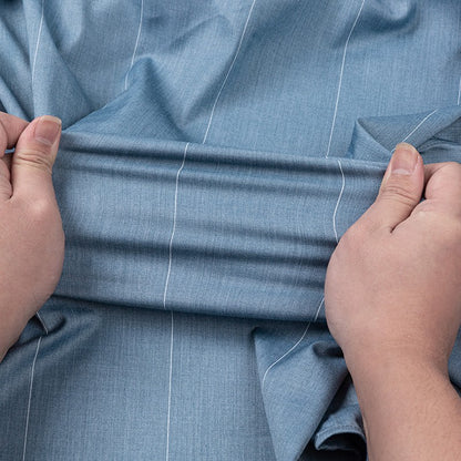 Bamboo Fiber Casual long-sleeve shirts for man elastic Anti-wrinkle striped slim fit formal shirt soft business designer clothes