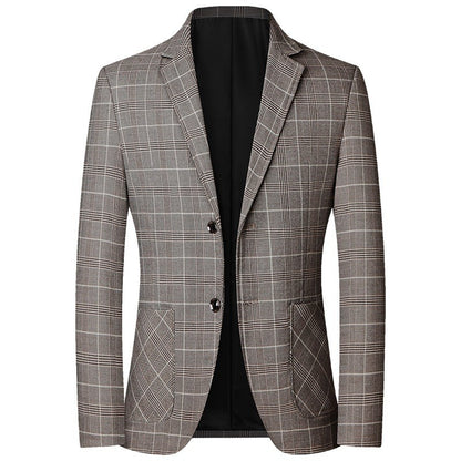 New Spring Men Formal Wear Plaid Blazers Jackets Man Business Casual Suits Coats Quality Male Slim Fit Blazers Jackets Coats 4XL