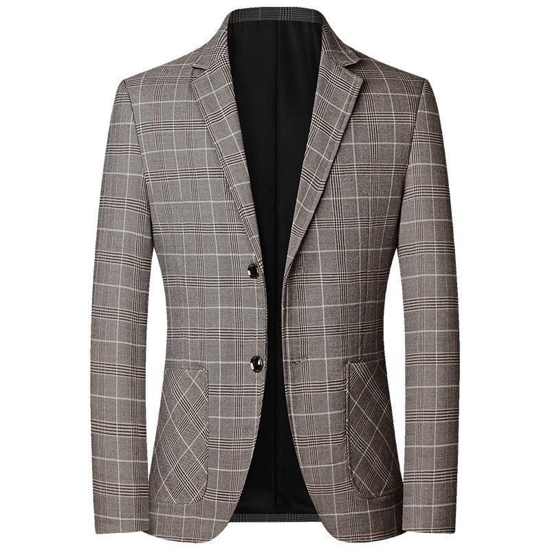 New Spring Men Formal Wear Plaid Blazers Jackets Man Business Casual Suits Coats Quality Male Slim Fit Blazers Jackets Coats 4XL