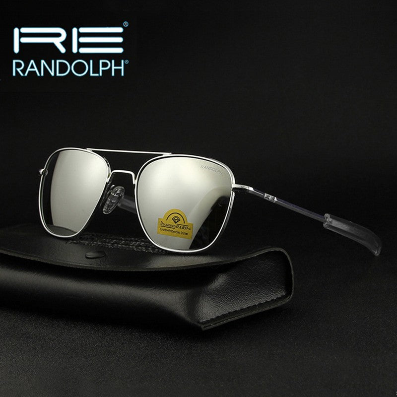 RE Sunglasses Man USA Army Military Aviation Pilot Sunglasses Woman Glass Lens Luxury Brand Retro Titanium Frame High Quality