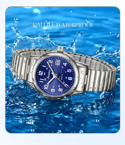 LIGE Sunkta Fashion Luxury Woman Watch Elegant Classic Simple Waterproof Calendar Stainless Belt Women's Wristwatch  Ladies Gift