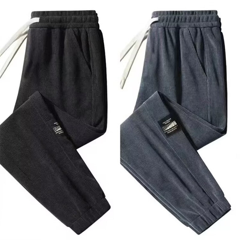 Calça Masculina Moletom Tech Fleece Bordado Sarja Folgada Jogger Calça Harem Masculina Outono Casual Calça Térmica Esportiva Solta