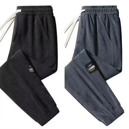 Calça Masculina Moletom Tech Fleece Bordado Sarja Folgada Jogger Calça Harem Masculina Outono Casual Calça Térmica Esportiva Solta