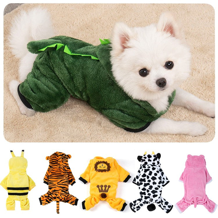 Roupas de Inverno para Cachorros, Casaco Quentinho de Lã para Cães, Moletom com Capuz para Animais de Estimação, Roupa para Cães Pequenos, Chihuahua, Filhotes, Gatos, Jaqueta, Macacão, Fantasia
