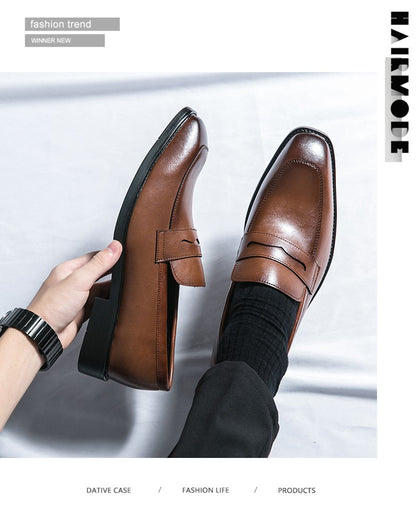 Men's Dress Shoes Classic Casual Business Leather Shoes Men Retro Oxfords Formal Social Wedding Office Leather Shoes For Men