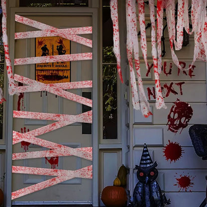 10M Artificial Blood Bandage Cloth Halloween Scary Decoraton Terror Theme Party Cosplay Props Home Garden DIY Decor Supplies