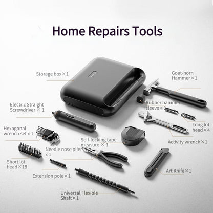 Xiaomi Mijia Power Tool Combo Kits Electric Screwdriver Self-lock Tape Measure Pliers Wrench Home Household DIY Hand Tool Kits