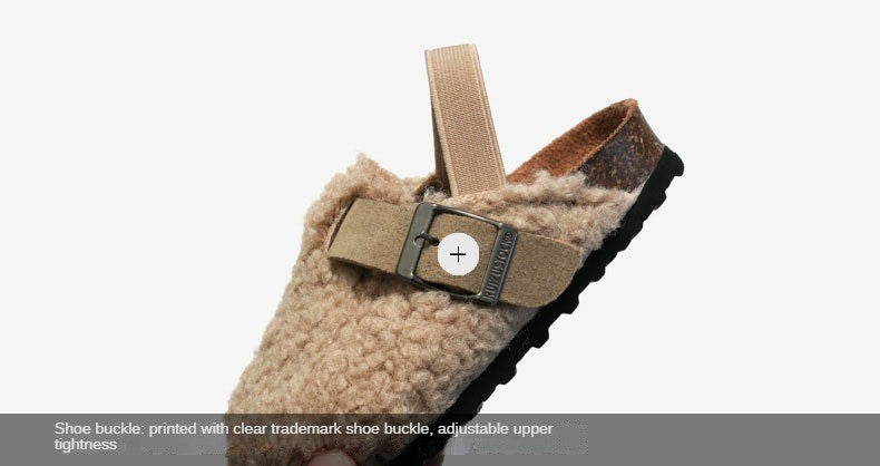 Children's Fleece Elastic Clogs Baby Boys Girls Plush Slipper Toddler Prewalker Footwear Winter Warm Soft Sole Shoes