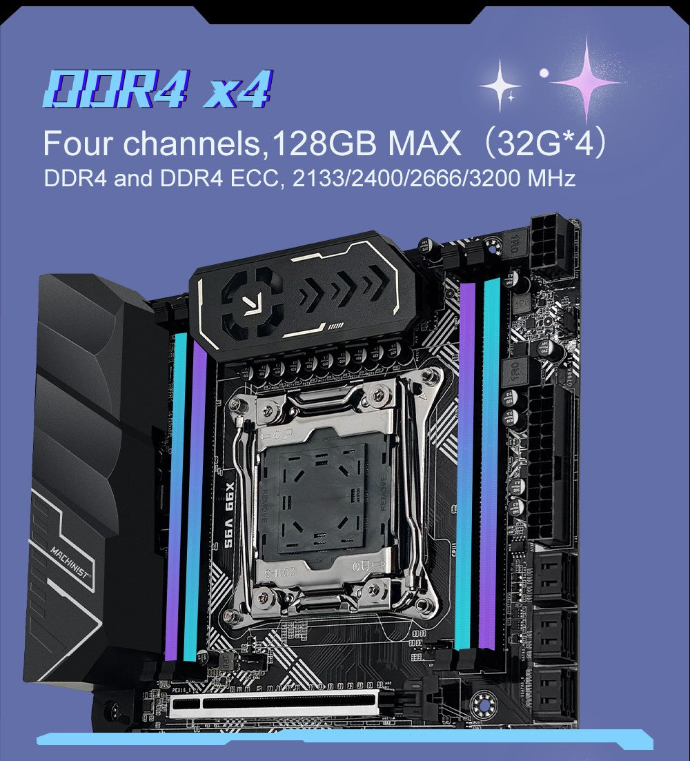 MACHINIST X99 V9S Motherboard Support TPM2.0 LGA 2011-3 Xeon E5 cpu DDR4 RAM C612 chip with 3*NVME M.2 slot SATA3.0 USB3.0