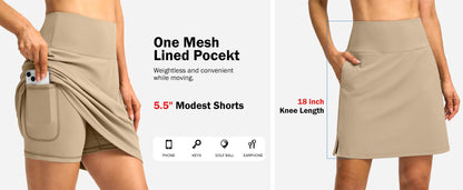 1Pcs/2025 Trending Golf Skirts: Knee-Length Athletic Styles Harajuku Kawaii Tennis & Yoga Skirts Breathable Premium Fabric