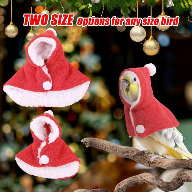 Bird Christmas Hoodie Roupa para Pássaros Roupa Quente de Inverno para Pássaros de Estimação Fantasia para Festas de Natal Suprimentos para Pássaros de Estimação Roupas para Pequenos Animais