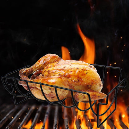 For Household Outdoor Camping Steak Rack Holders Stand Barbecue Grill Rack Roasting Rib Rotisserie Non-stick