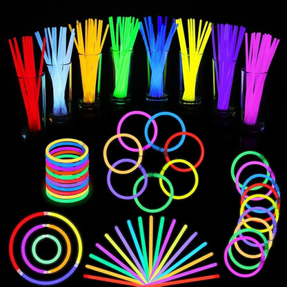 Luminous Colorful Glow Sticks Fluorescence Glowing in The Dark DIY Bracelet Necklace Glowstick Birthday Wedding Party Supplies