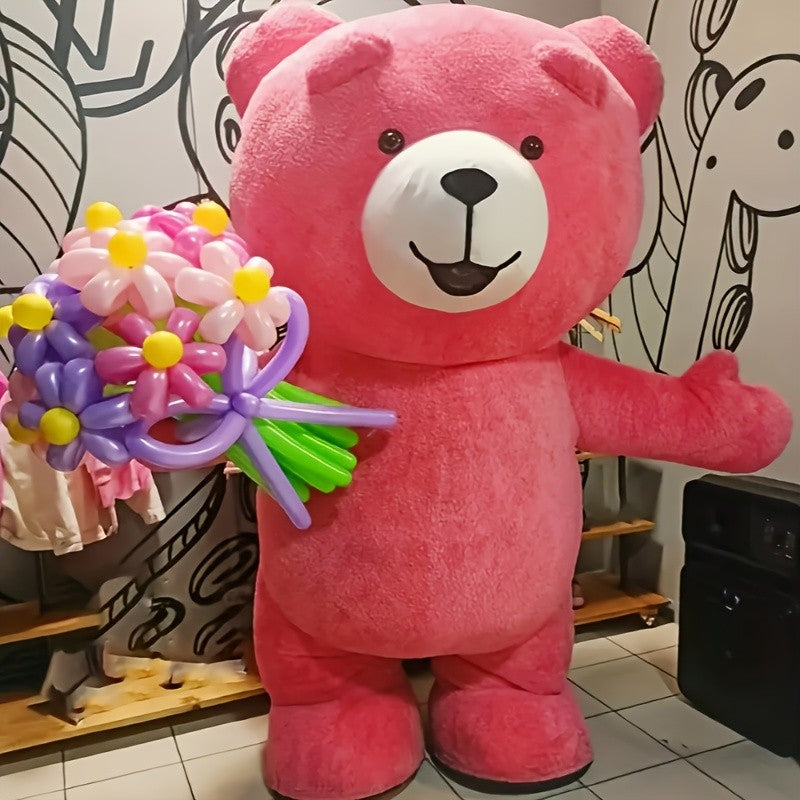 US stock Inflatable Polar Bear Costume Mascot for Advertising Christmas Halloween Adult Fursuit Panda Gorilla Carnival Suit