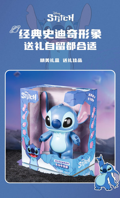 Cofre de moedas de porquinho do Stitch, da Disney, original, 32 cm, brinquedo moderno, anime, desenho animado, kawaii, fofo, elétrico, decorativo, presente para crianças