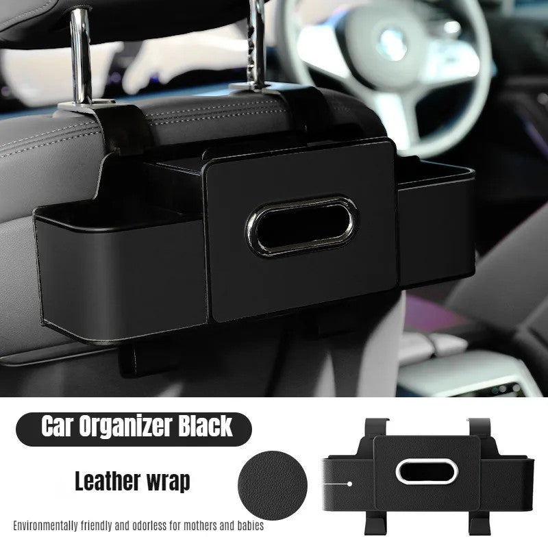 Organizador de Banco Traseiro de Carro Multifuncional Couro Bolsa de Armazenamento Interior de Carro Suporte de Copo de Água Acessórios Automotivos