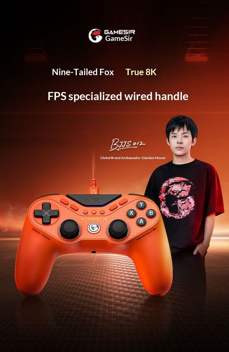 GameSir T3 Pro 8k Nine-Tailed Fox Wired Esports Controller for PC/Switch – JS13Pro TMR Joystick Hall Effect Triggers