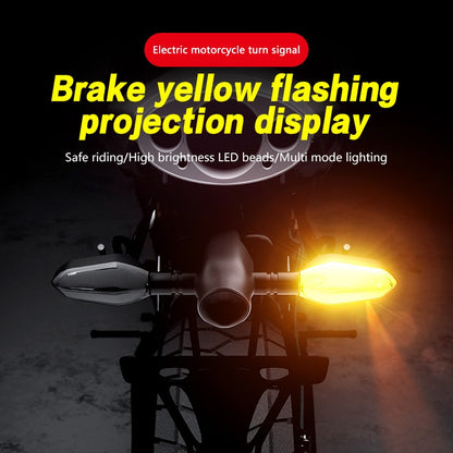 Motorcycle Turn Signal with Projection Turn Signal Motorcycle Light Led Environment Turn Signal Light Highlight Warning Light