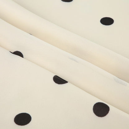 BIIKPIIK Casual Women Polka Dot Skirts Lettuce Trim Beige Elegant Midi Skirts St