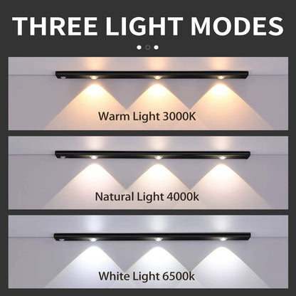 Motion Sensor Light LED Sensor Lamp Wireless Ultra Thin USB LED For Kitchen Cabinet Bedroom Wardrobe Indoor Lighting Night Light