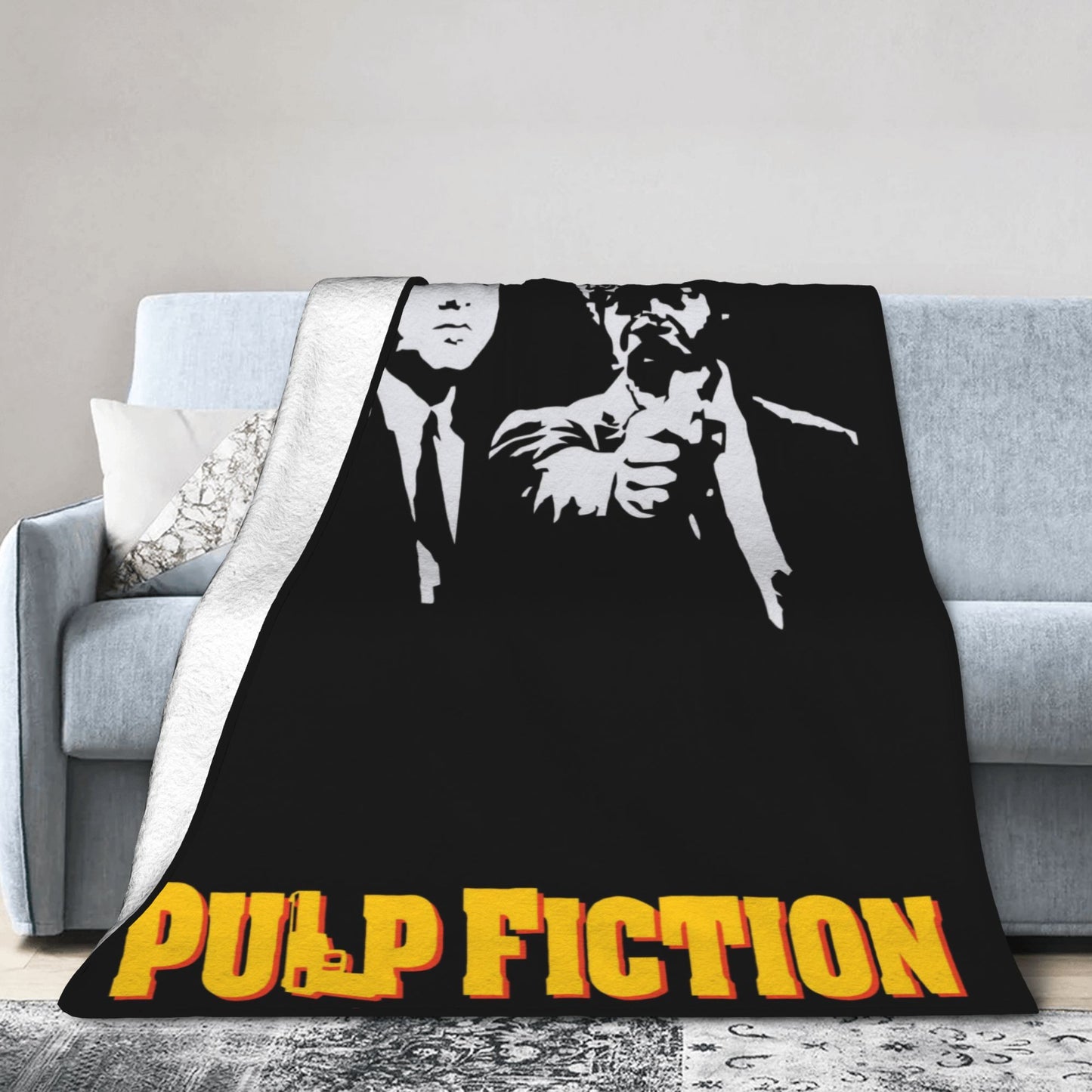 Pulp Fiction Filme Clássico Manta de Flanela Inverno Quente Macia para Estudantes Quarto Aconchegante Colcha de Sofá-Cama