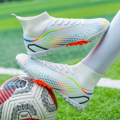 MenOutdoor Football Boots Professional Training Soccer Shoes Soccer Cleats Turf Futsal Match Grass Unisex Non-slip Breathable
