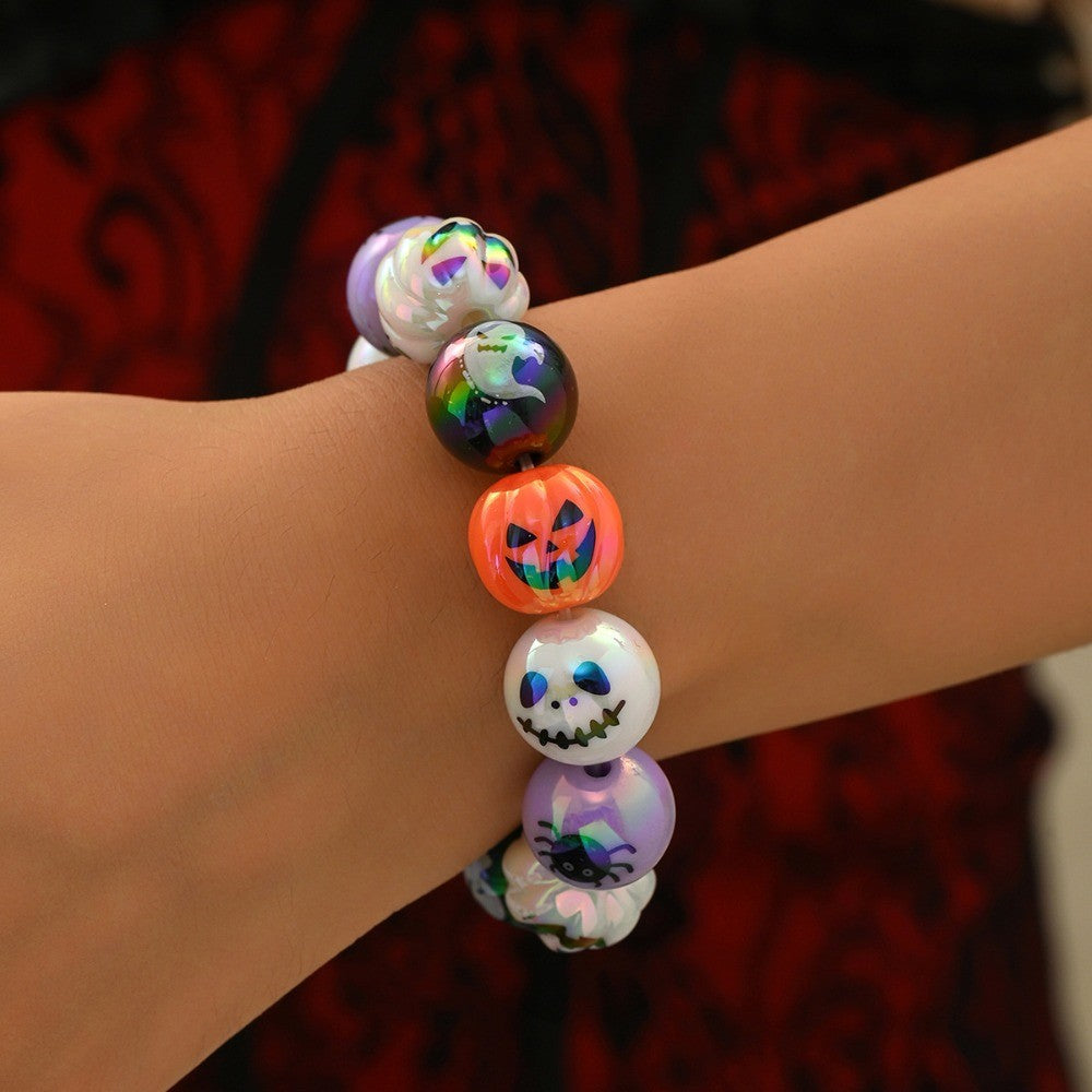 10-30PC 16mm Halloween Theme Ghost Pumpkin DIY Beads for Halloween Prank Carnival Party Decorations Party Favors Gift Bag Filler